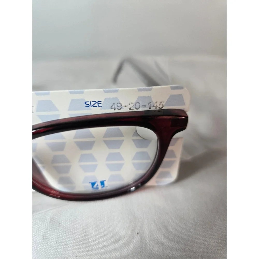Four You US98 Burgundy Eyeglass Frames Women 49-20-145 Sturdy Glasses New